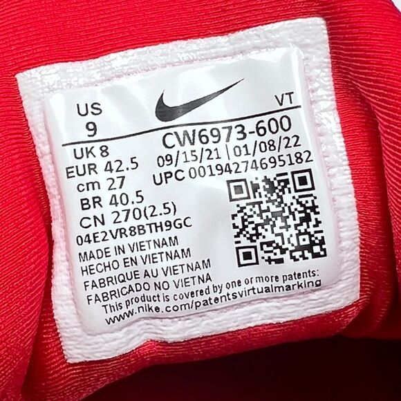 Men's Nike Air VaporMax Plus "Triple Red" Size 9 (CW6973-600) - Picture 9 of 9